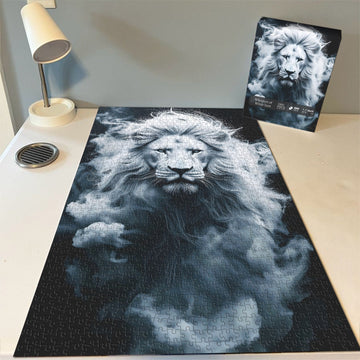Sussurri di puzzle leone bianco 1000 pezzi